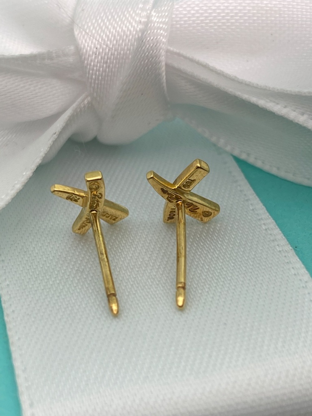 Tiffany & Co Paloma's Graffiti X Earrings 18k yellow gold box and pouch - Picture 8 of 8